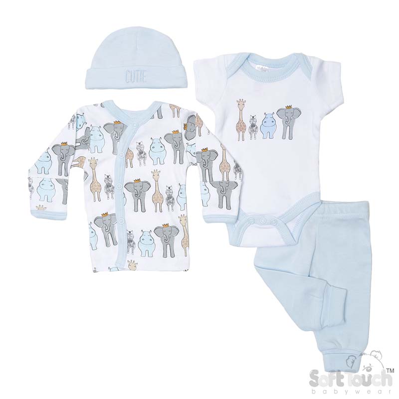 Boys Premie 4 Piece Garment Set 'Safari' No. PR13