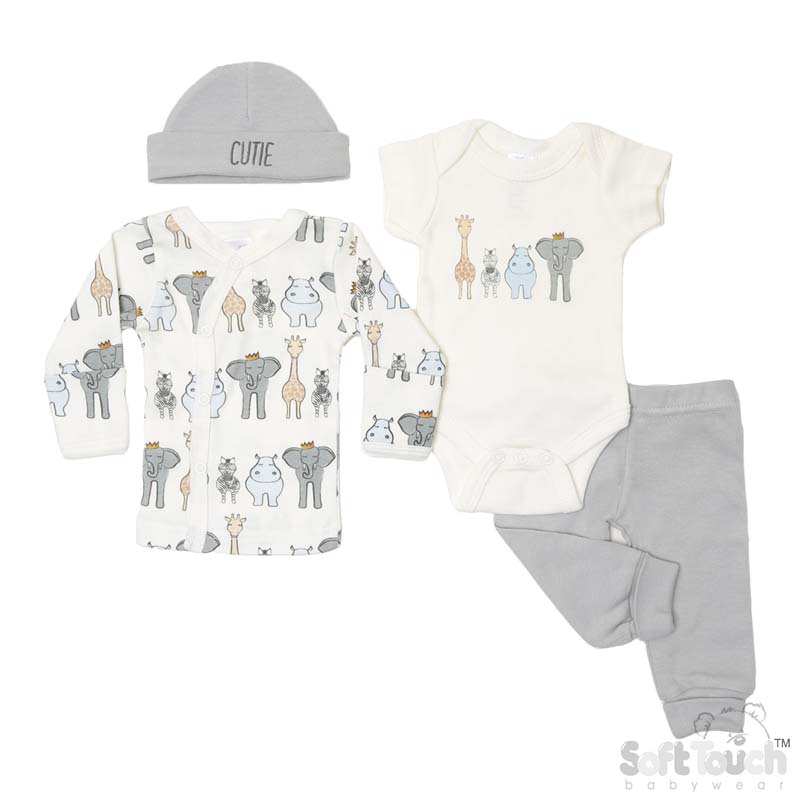 Unisex Premie 4 Piece Garment Set 'Safari' No. PR14