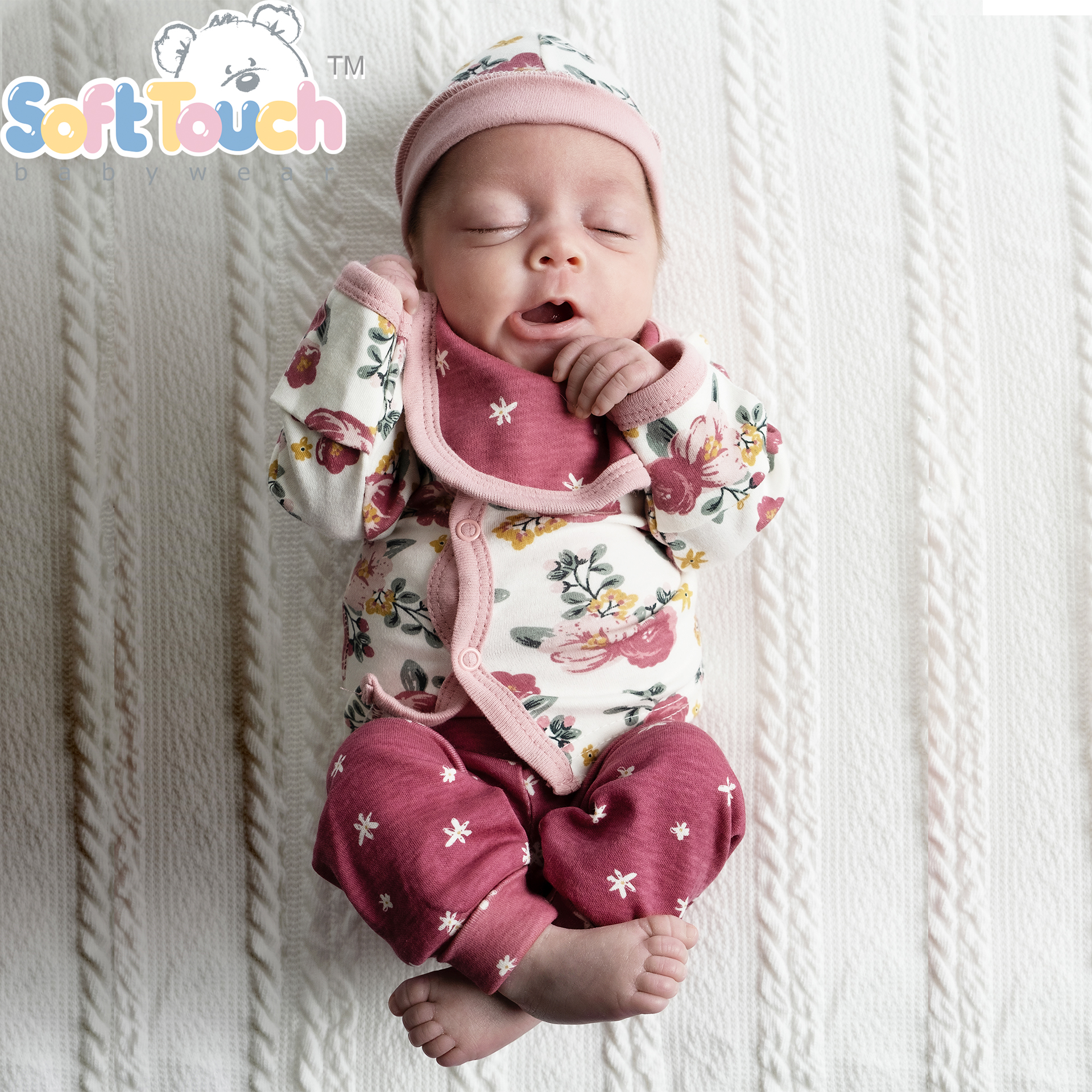 Tiny Baby Girls 5 Piece Garment Set: PR27 (Floral)