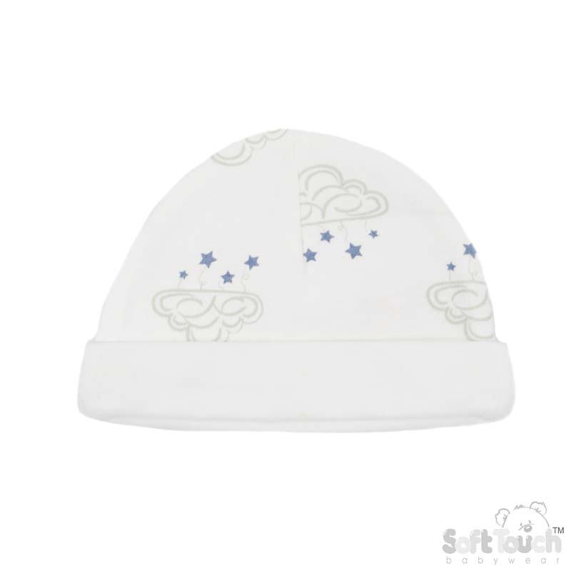 Tiny Baby Printed 'Grey Cloud' Hat No. PR31-H