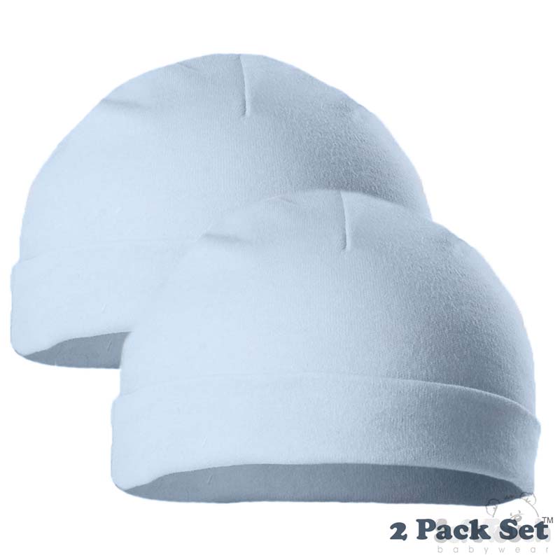 2 Pc Set Blue Tiny Baby Hats No. PRH7-B