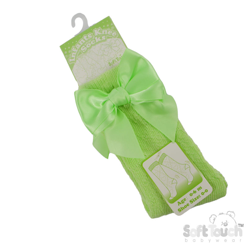 Mint Knee Pelerine Socks W/Bow No. PS06-MI