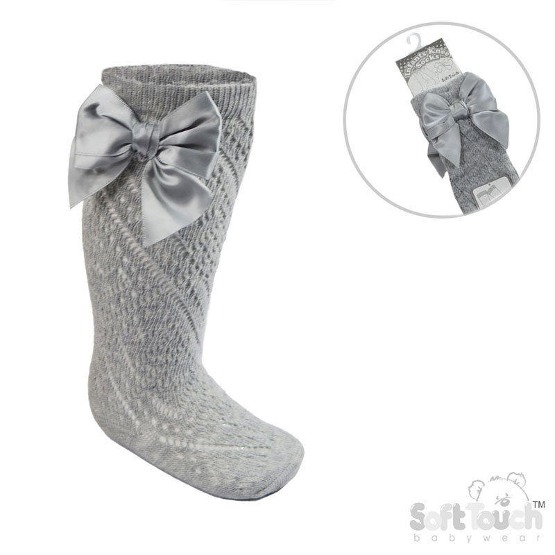 Grey Childs Knee Pelerine Socks No. PS16-G