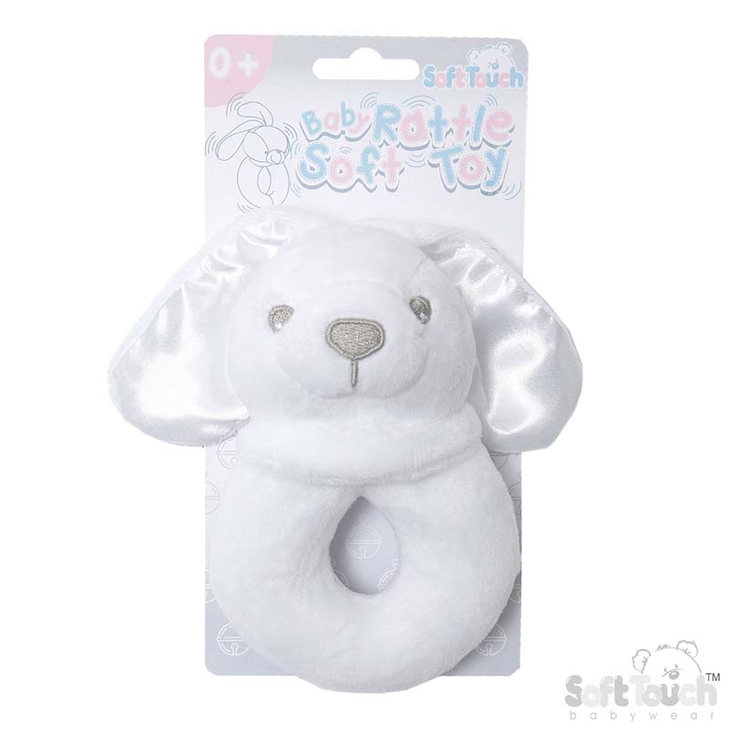 White Bunny Rattle Toy No. RT26-W