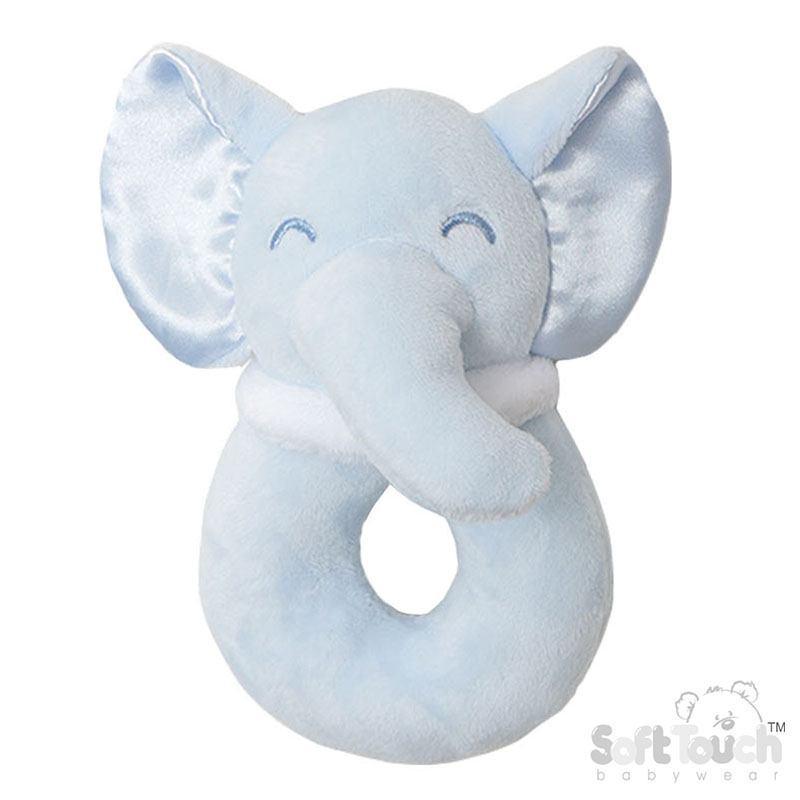 Blue Elephant Rattle Toy No. RT36-B