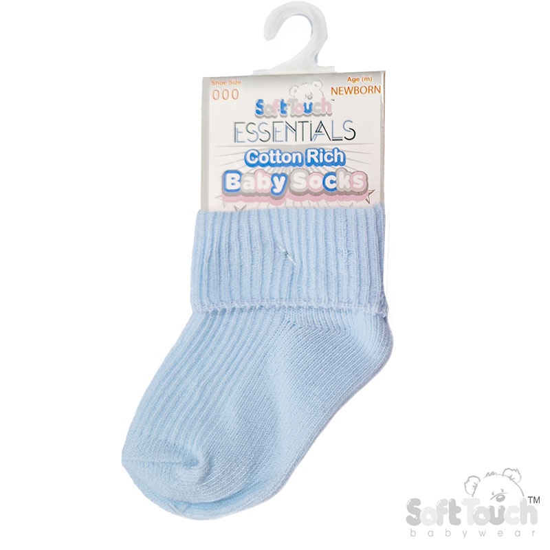 Blue NB Plain TOT Socks S01-B-NB