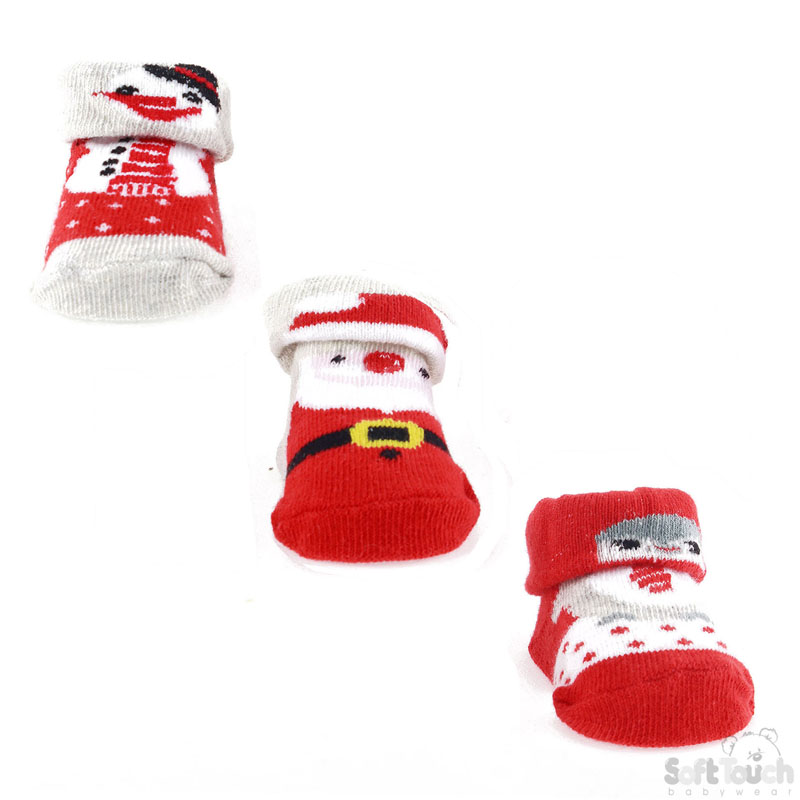 Baby Christmas Socks w/Turnover: S131-X