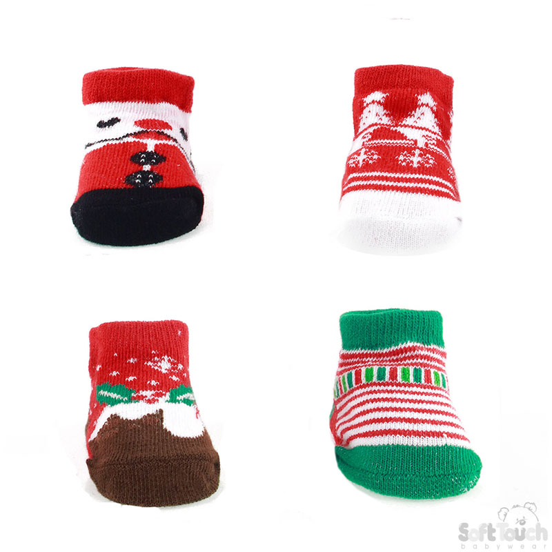 Infants Printed Xmas Socks S132-X