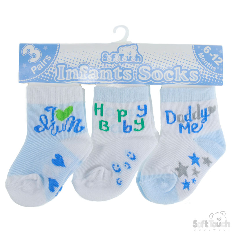 3 Pack Socks - ..Loves Me No.S140