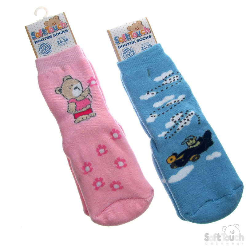 Pastel Anti-Slip Bootee Socks: S150-P