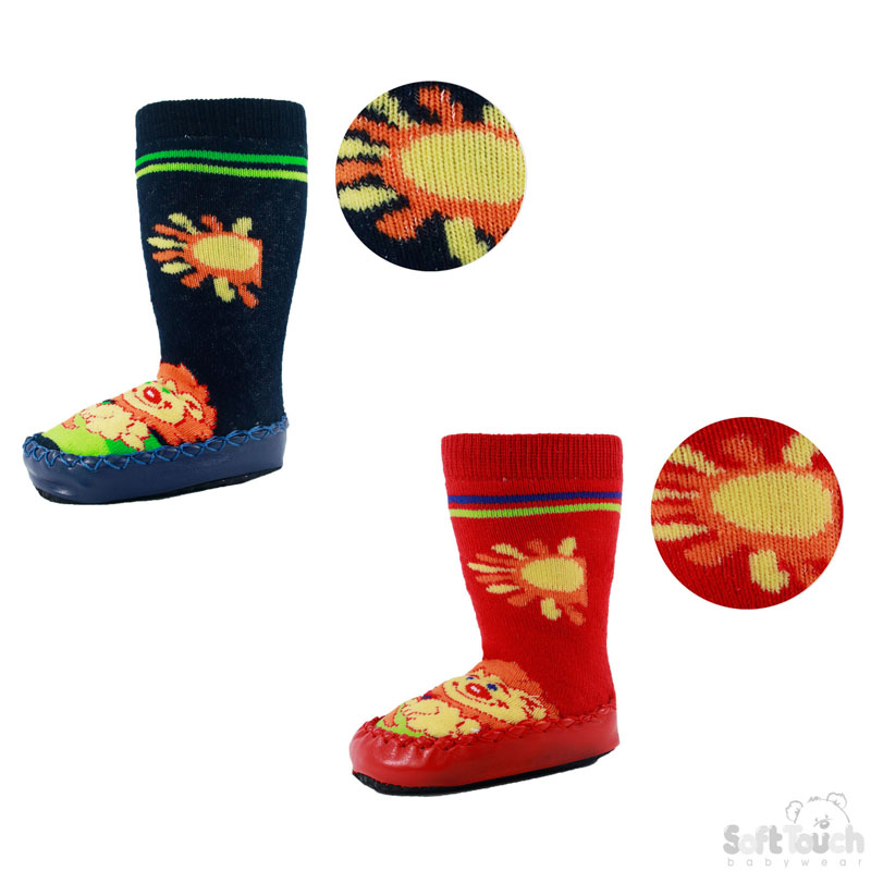 Anti-Slip Bootee Socks ' Lion Print' No. S156