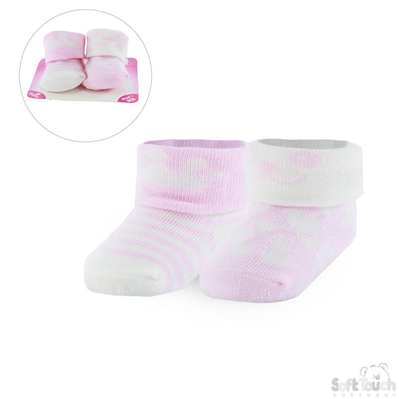 Pink Infants Bootees No. S201-P