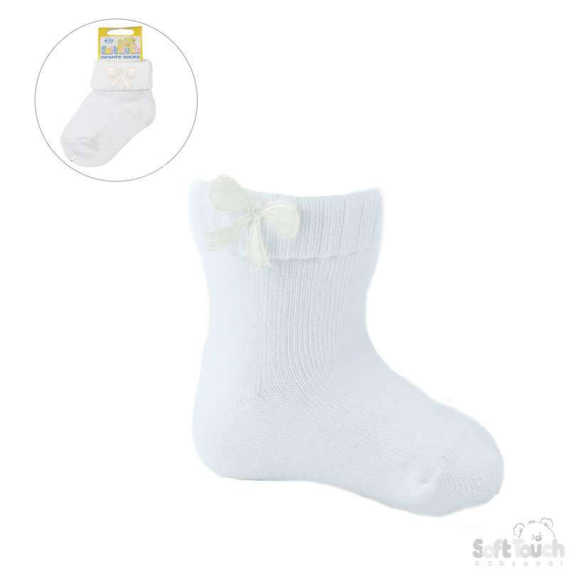 Jaquard Socks W/Stiched Bow S204