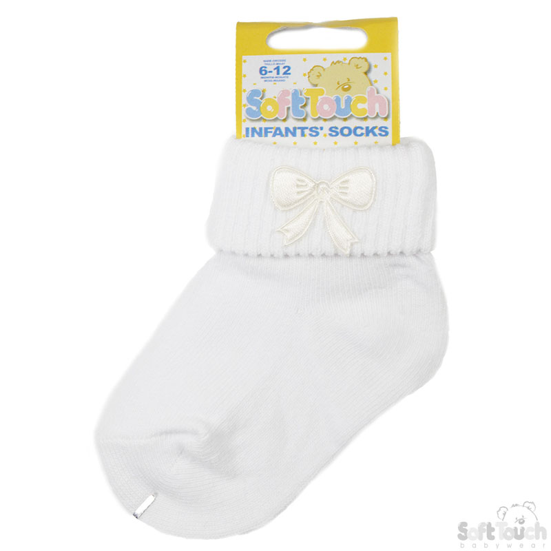 Jaquard Socks W/Stiched Bow S204