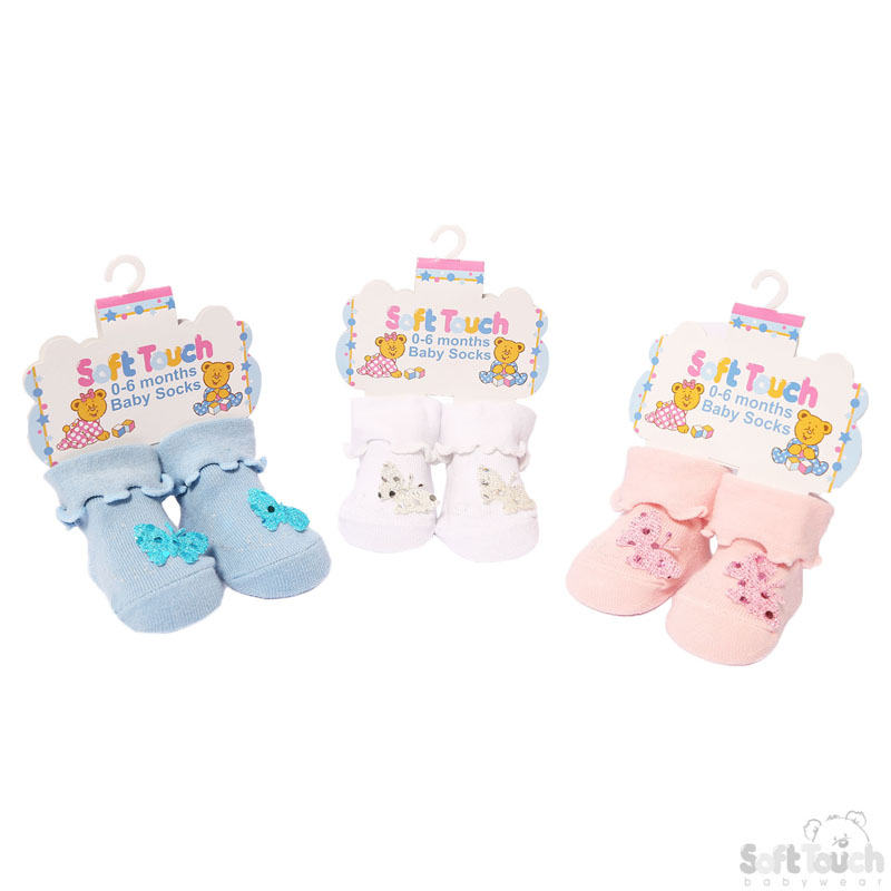 Infants Socks W/Butterfly No.S21