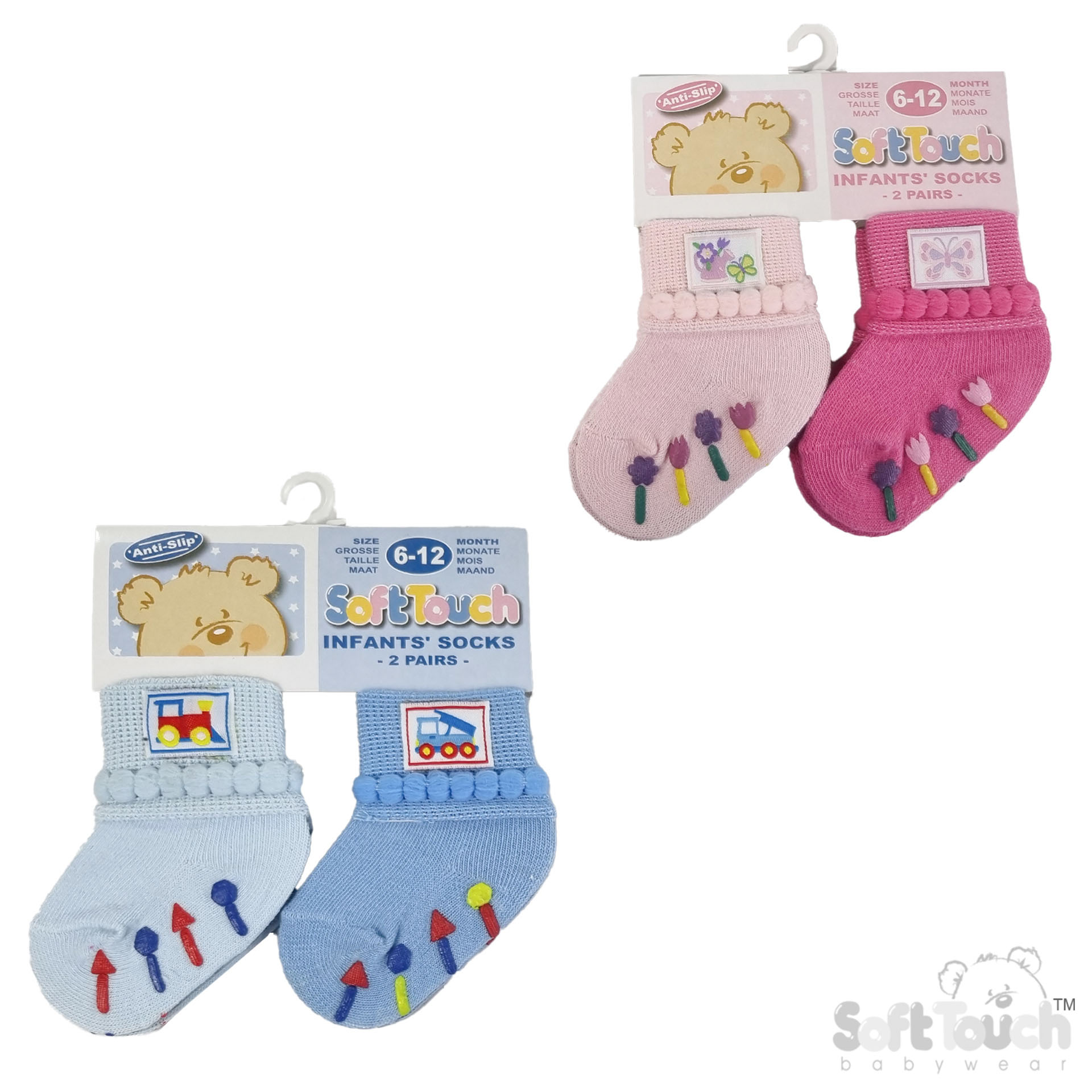 Plain Socks W/Patch & Col Sole S254