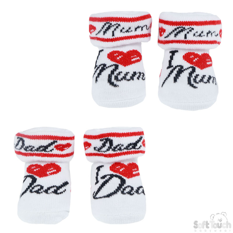 Infants Socks-Love Mum/Dad No. S284