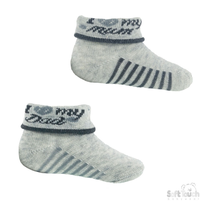 Grey/Black/Red I Love  My Mum/Dad Socks No. S288