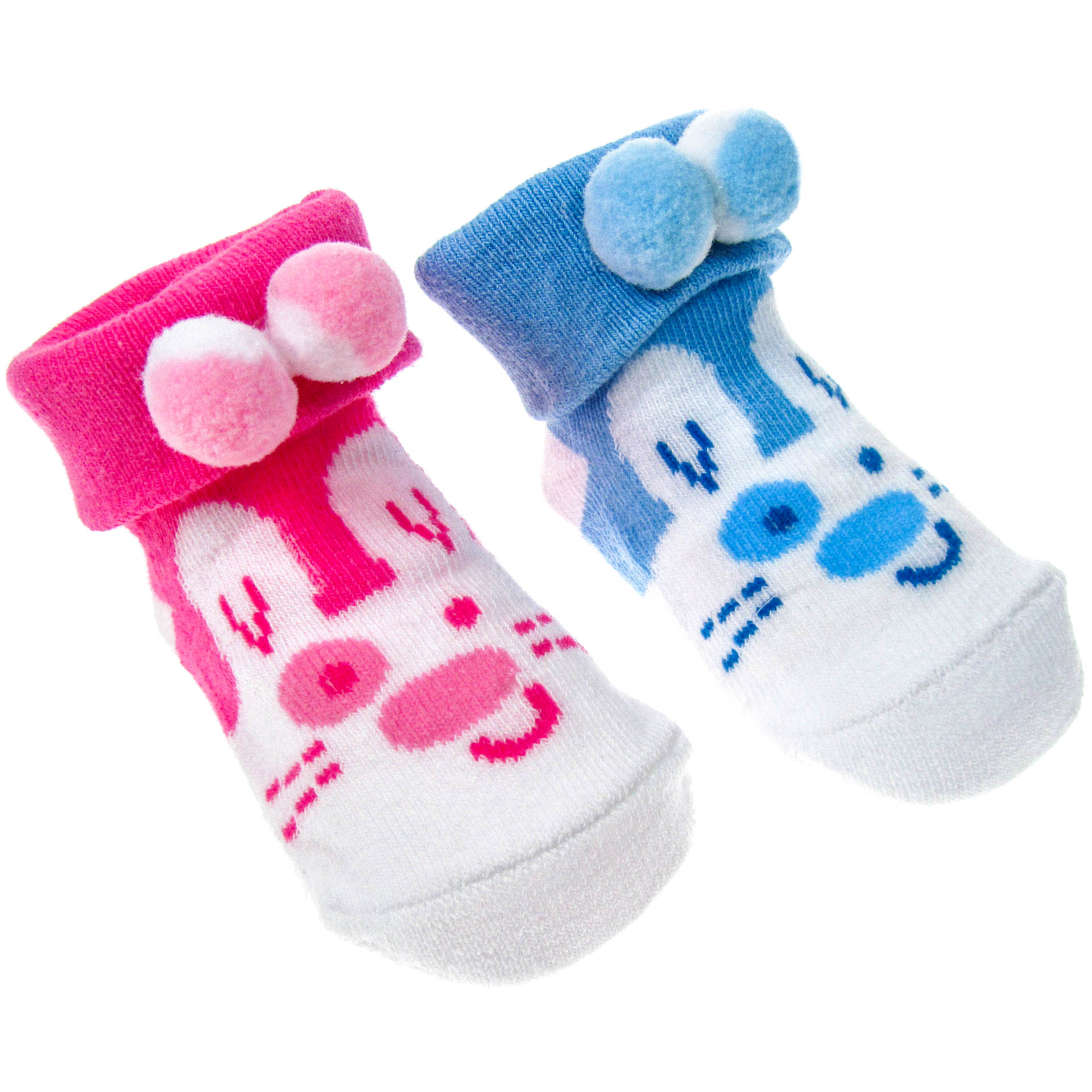 Terry Socks W/Rabbit & Bobble No. S292