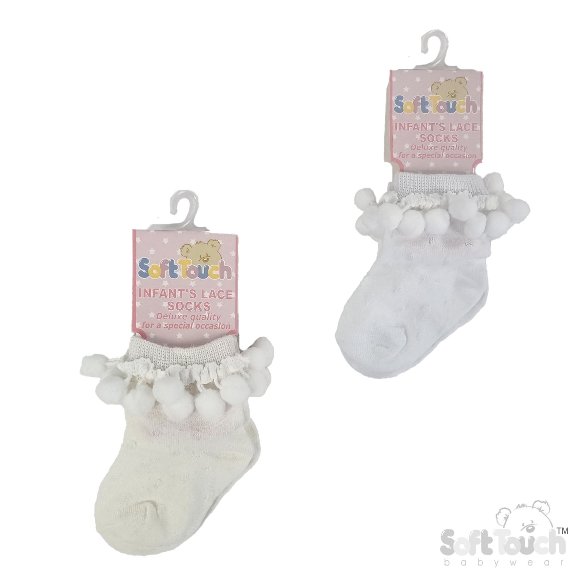 Infants Cotton Socks W/Bobbles No. S34