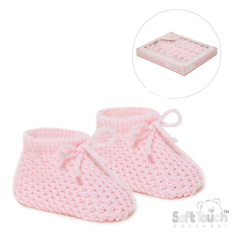 PInk Acyrlic Baby Bootees No. S401-P