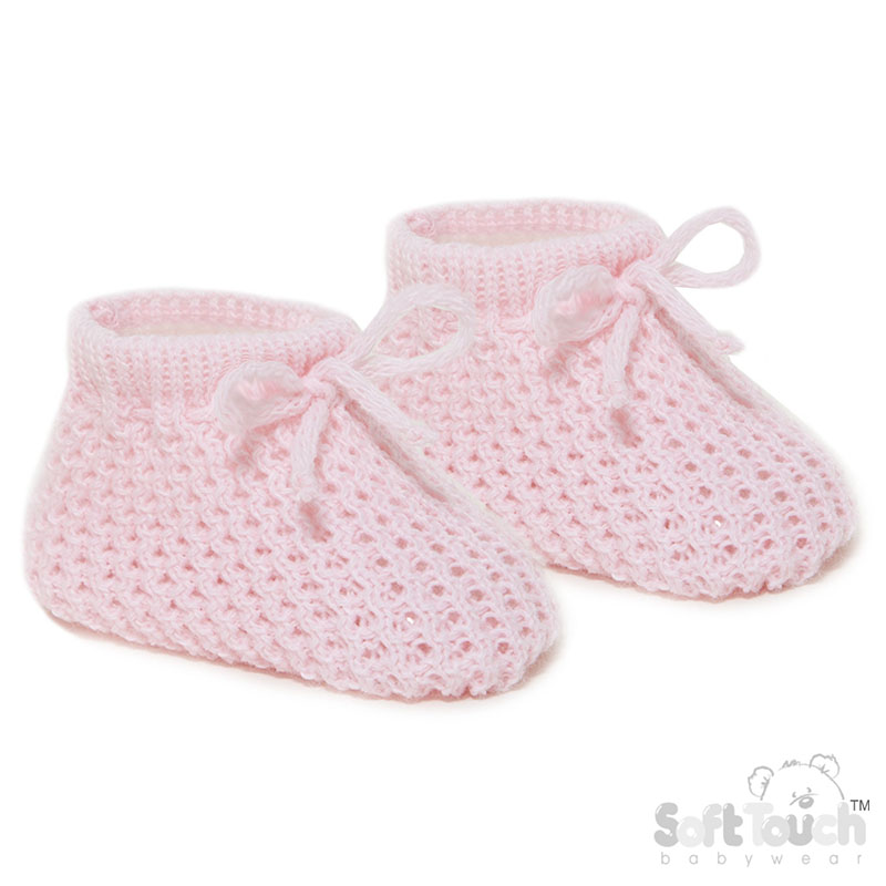 PInk Acyrlic Baby Bootees No. S401-P