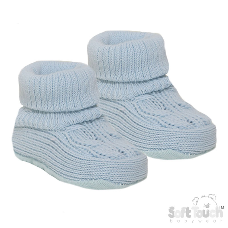 Acrylic Turnover Baby Bootees: S403-B