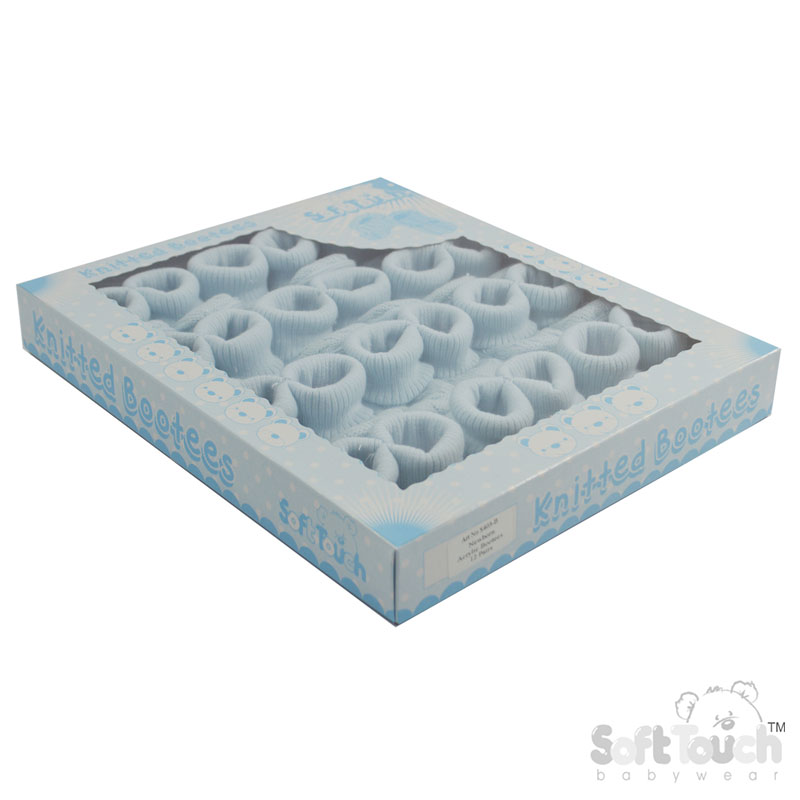 Acrylic Turnover Baby Bootees: S403-B