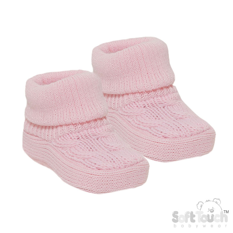 Acrylic Turnover Baby Bootees: S403-P
