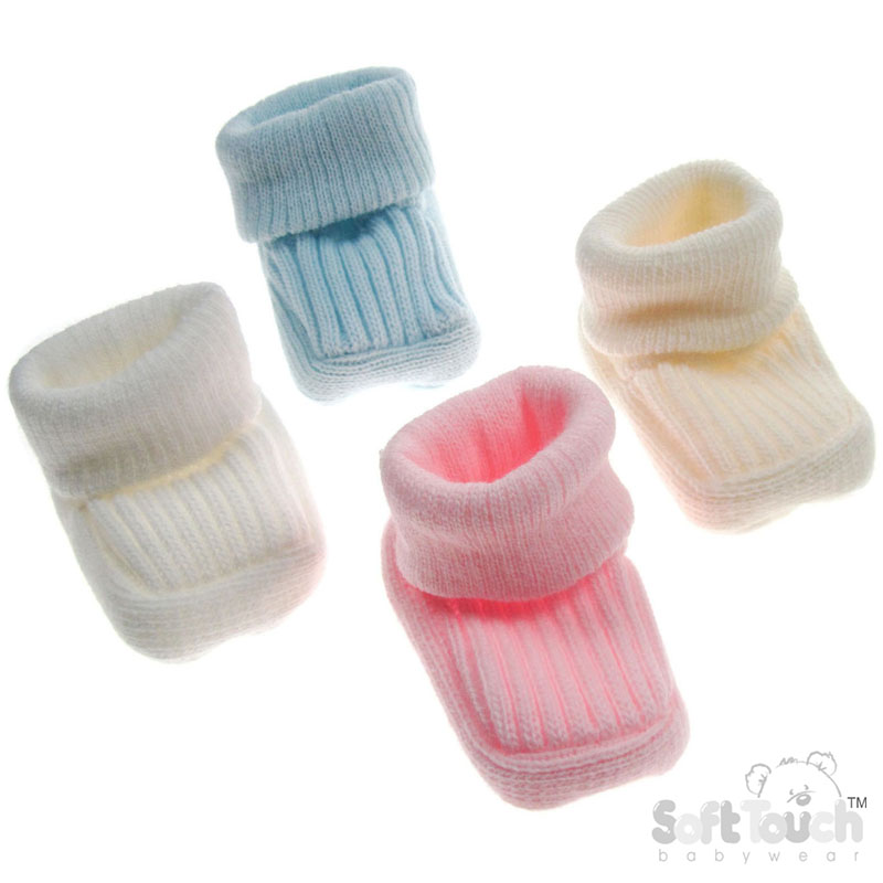 P/B/W/C Striped Acrylic Bootees No. S416