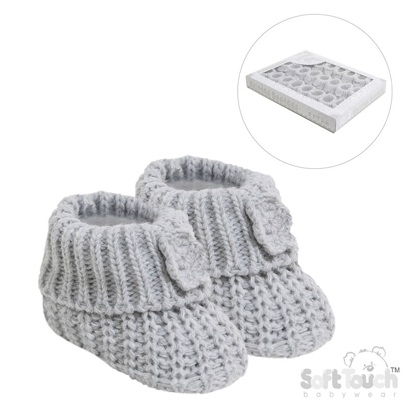 Acrylic Baby Bootees w/Flower : S439-G