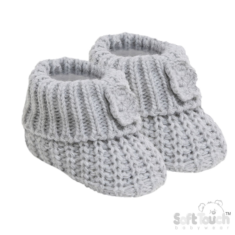 Acrylic Baby Bootees w/Flower : S439-G