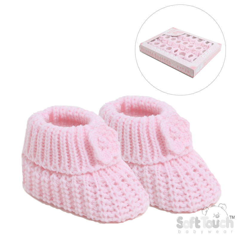 Acrylic Baby Bootees w/Flower : S439-P