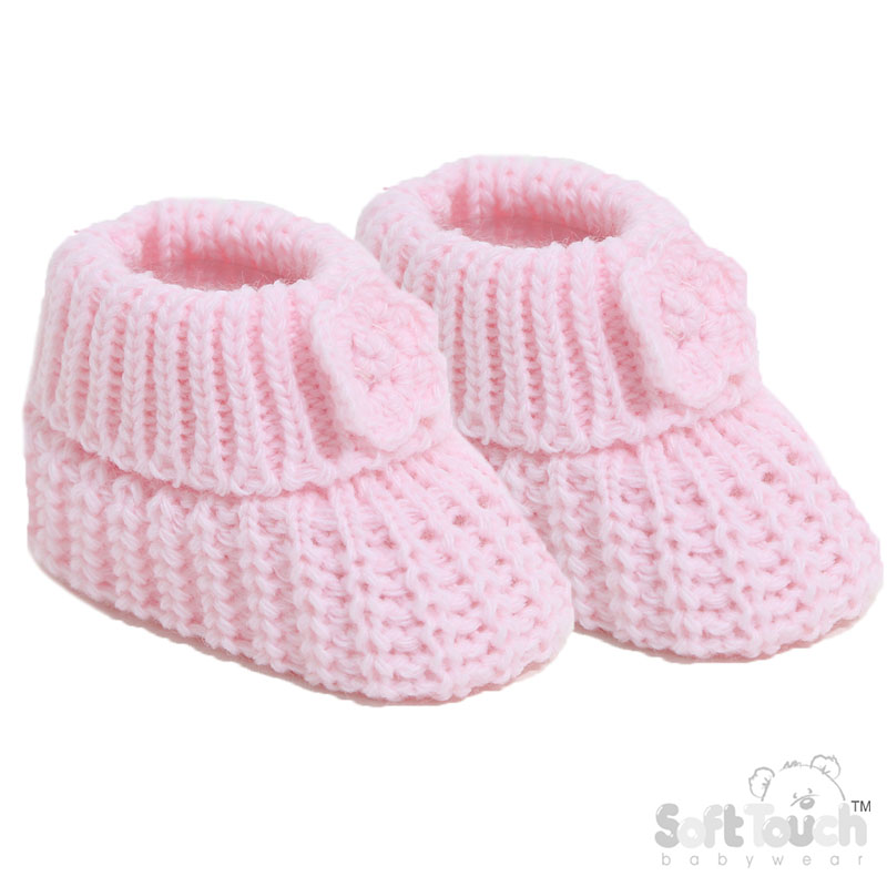 Acrylic Baby Bootees w/Flower : S439-P
