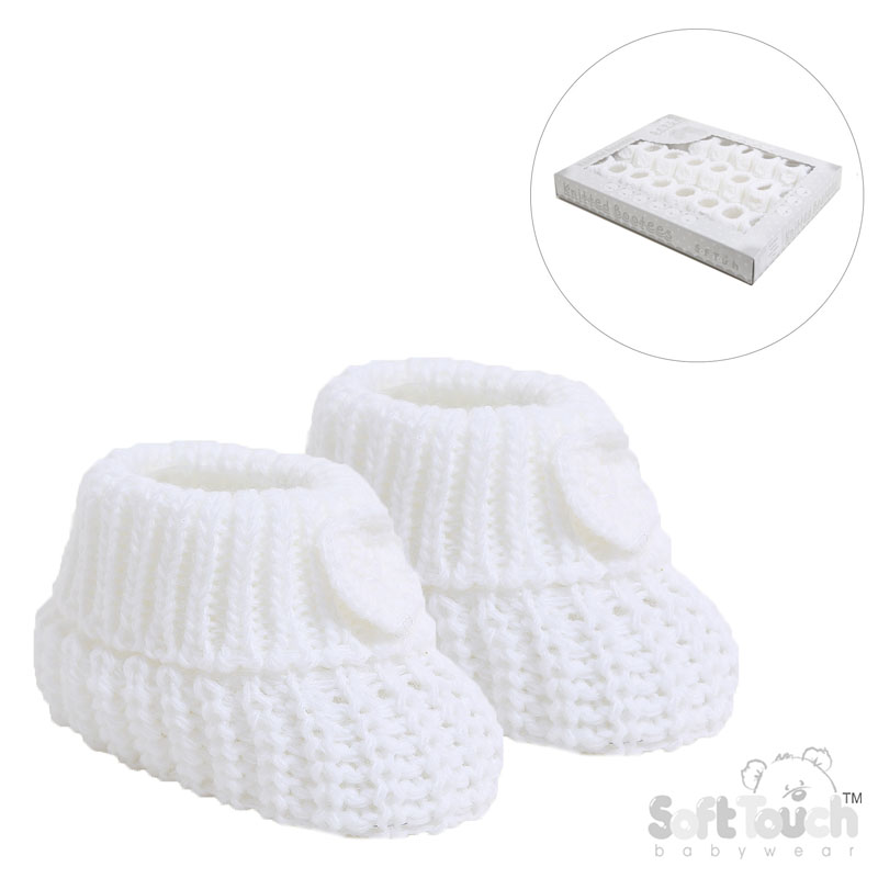 Acrylic Baby Bootees w/Flower : S439-W