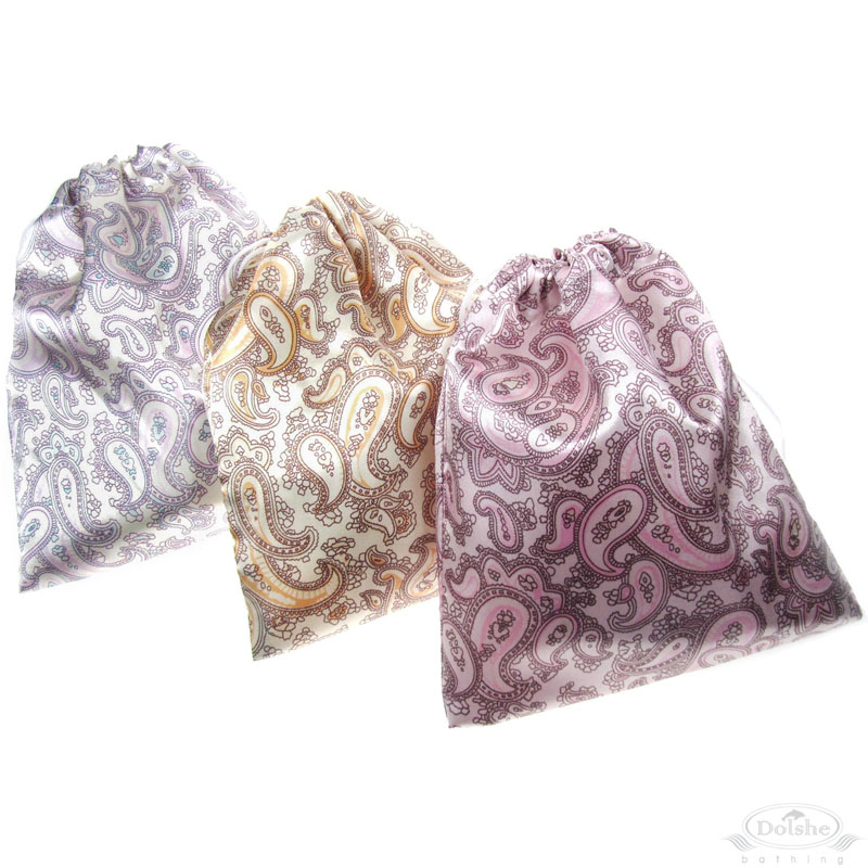 Paisley Print Drawstring Bag: S632