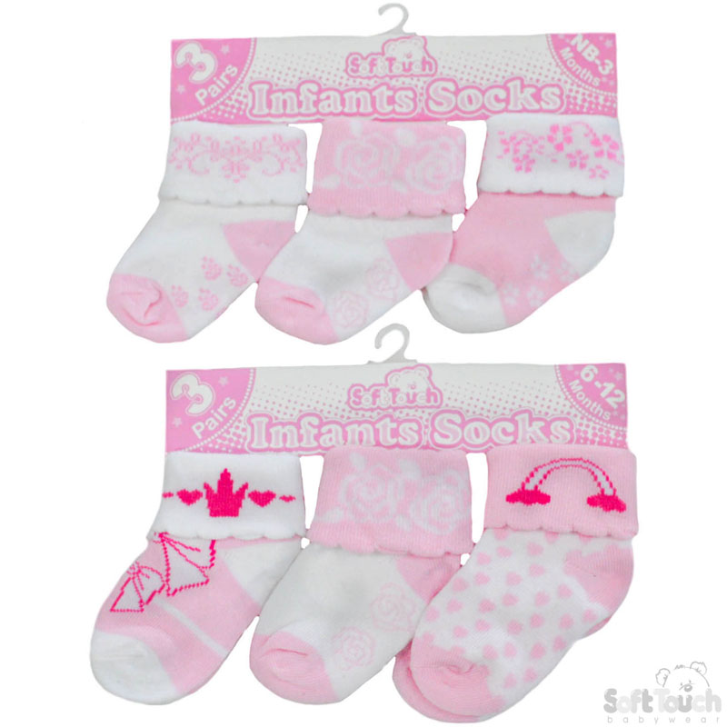 Girls 3 Pack Socks No. S67
