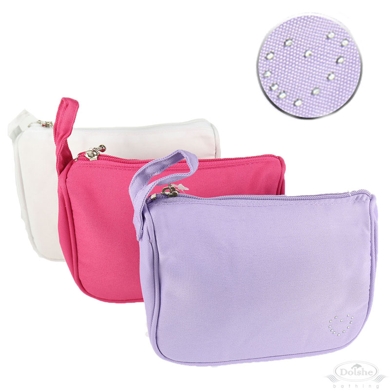 Heart' Plain Nylon Cosmetic Bag S686