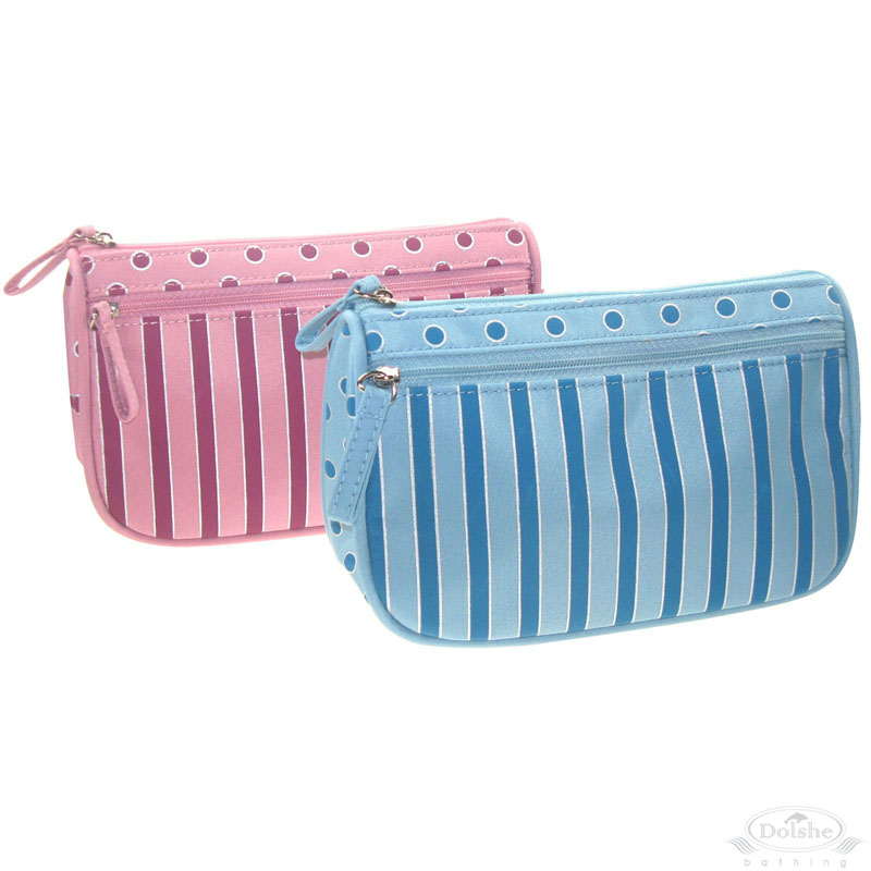 Small Cosmetic Bag-Dots & Stripes No. S711