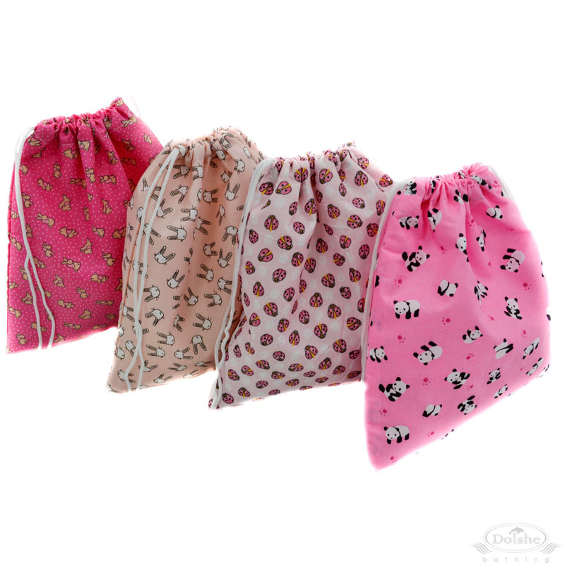 Fun Print Pink Drawstring Bag: S731
