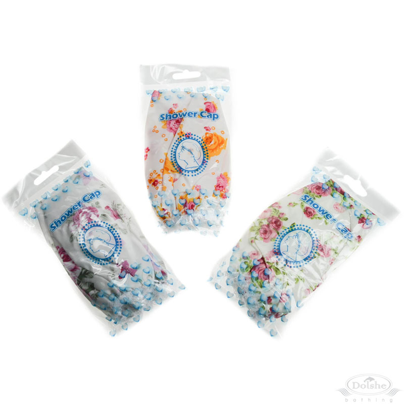 Floral Shower Cap in Polybag No. S734-HC