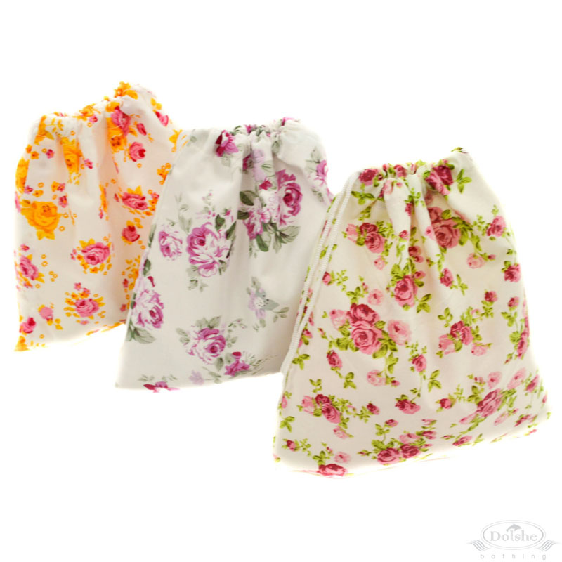 Floral Drawstring Bag No. S735