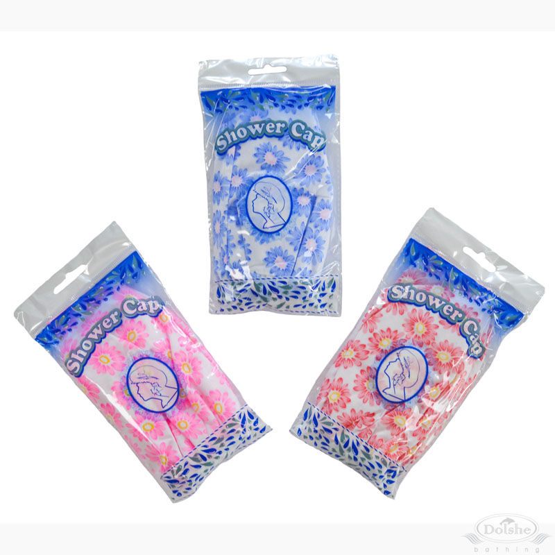 Floral Shower Cap in Polybag No. S736-HC