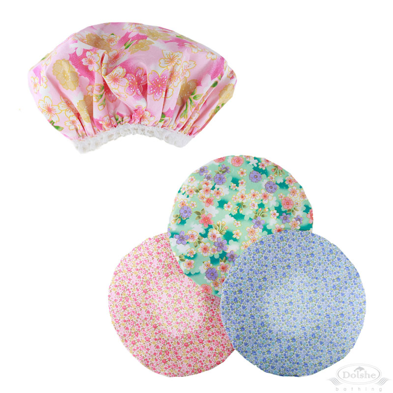 Floral Print Shower Cap No.S740