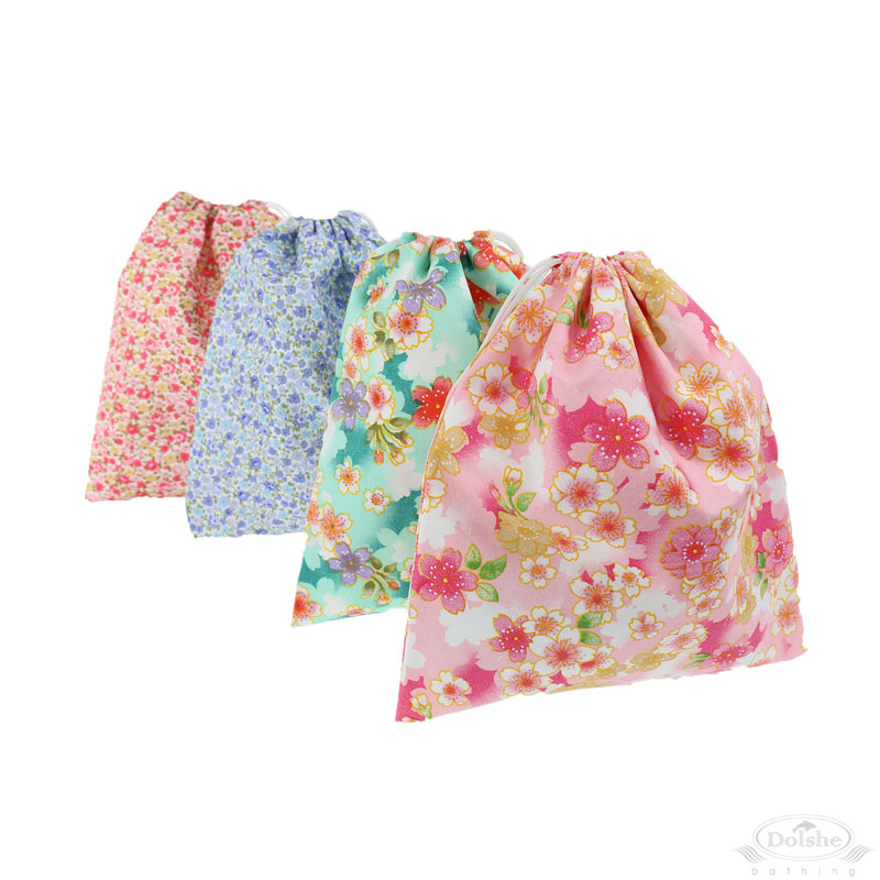 Floral Print Drawstring Bag No. S741