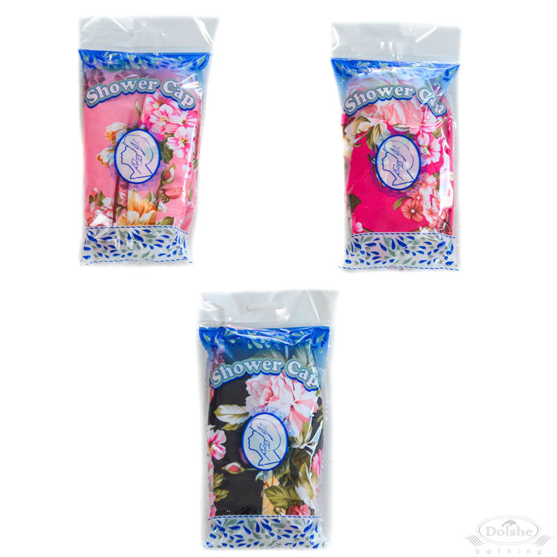 Large Floral Print Showercap in Polybag No. S742-HC