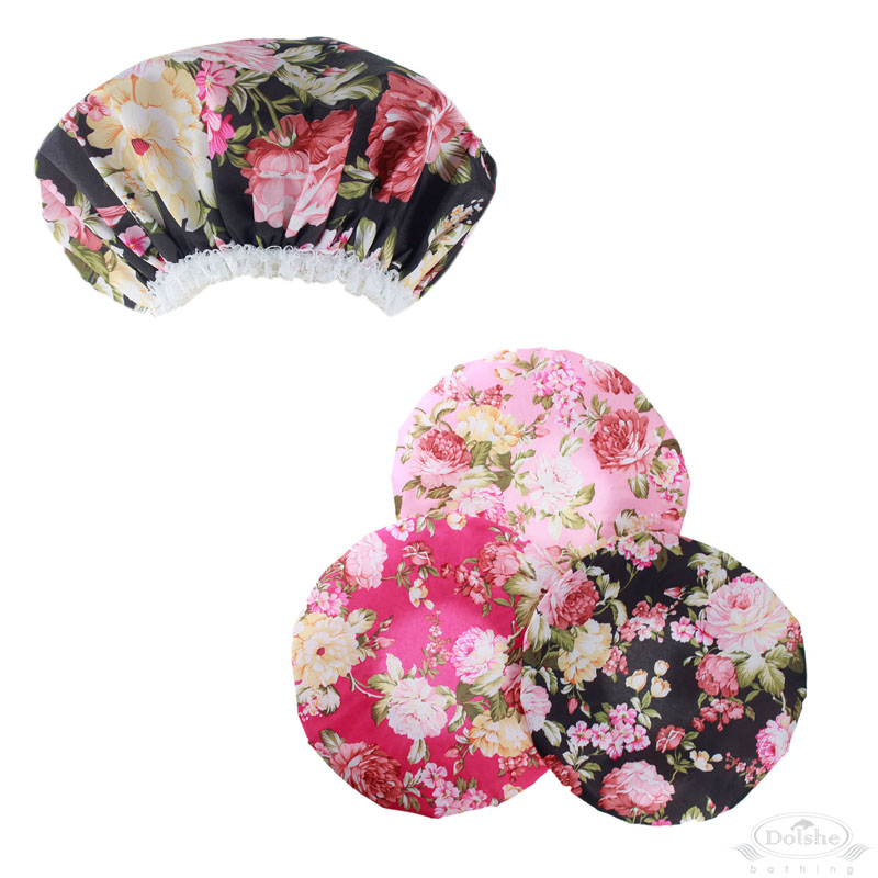 Large Floral Print Showercap No. S742