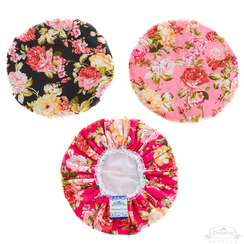 Large Floral Print Showercap No. S742