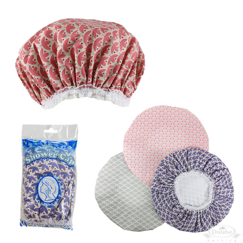 Ivy Print Showercaps in Polybag No S744-HC