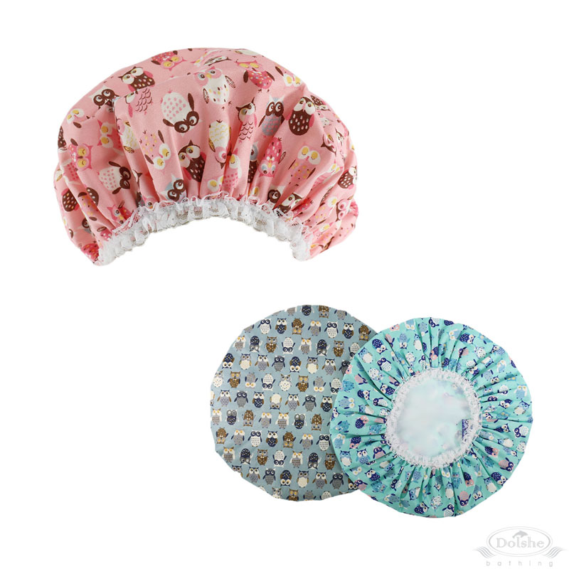 Owl Print Shower Caps No. S748